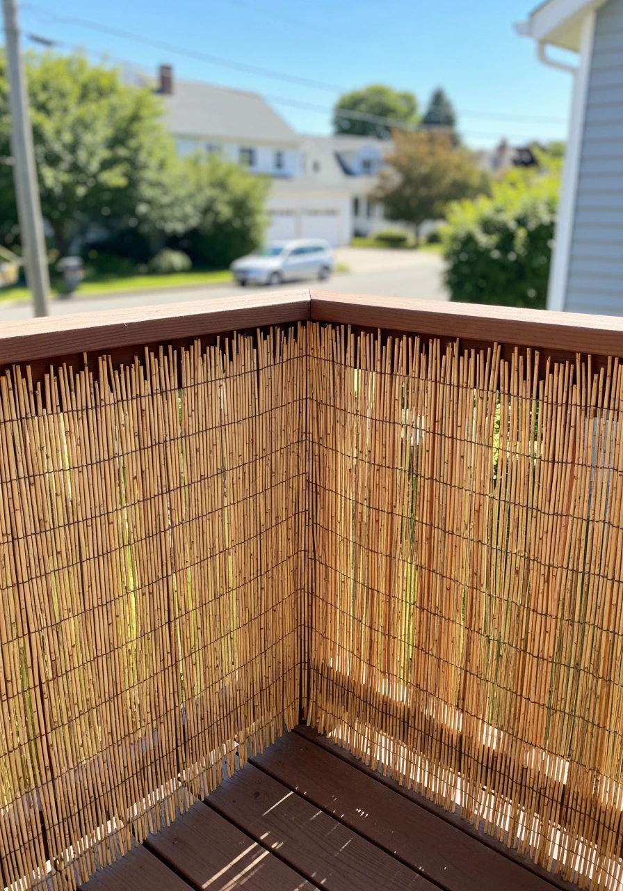 Woven Reed Fencing - 50 Genius Outdoor Privacy Screen Ideas for Instant Backyard Escape