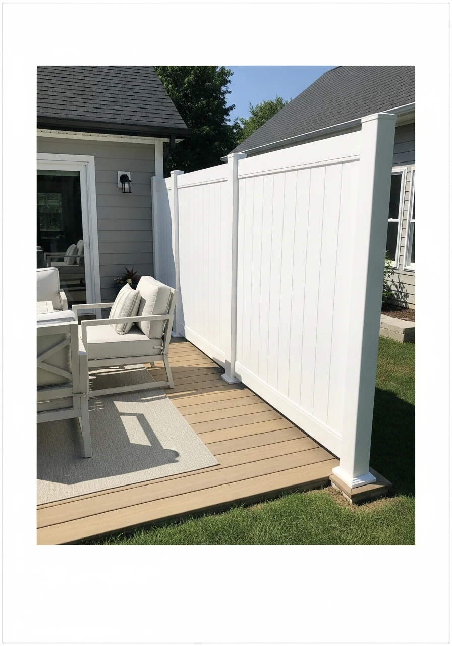 Solid Vinyl Panels - 50 Genius Outdoor Privacy Screen Ideas for Instant Backyard Escape