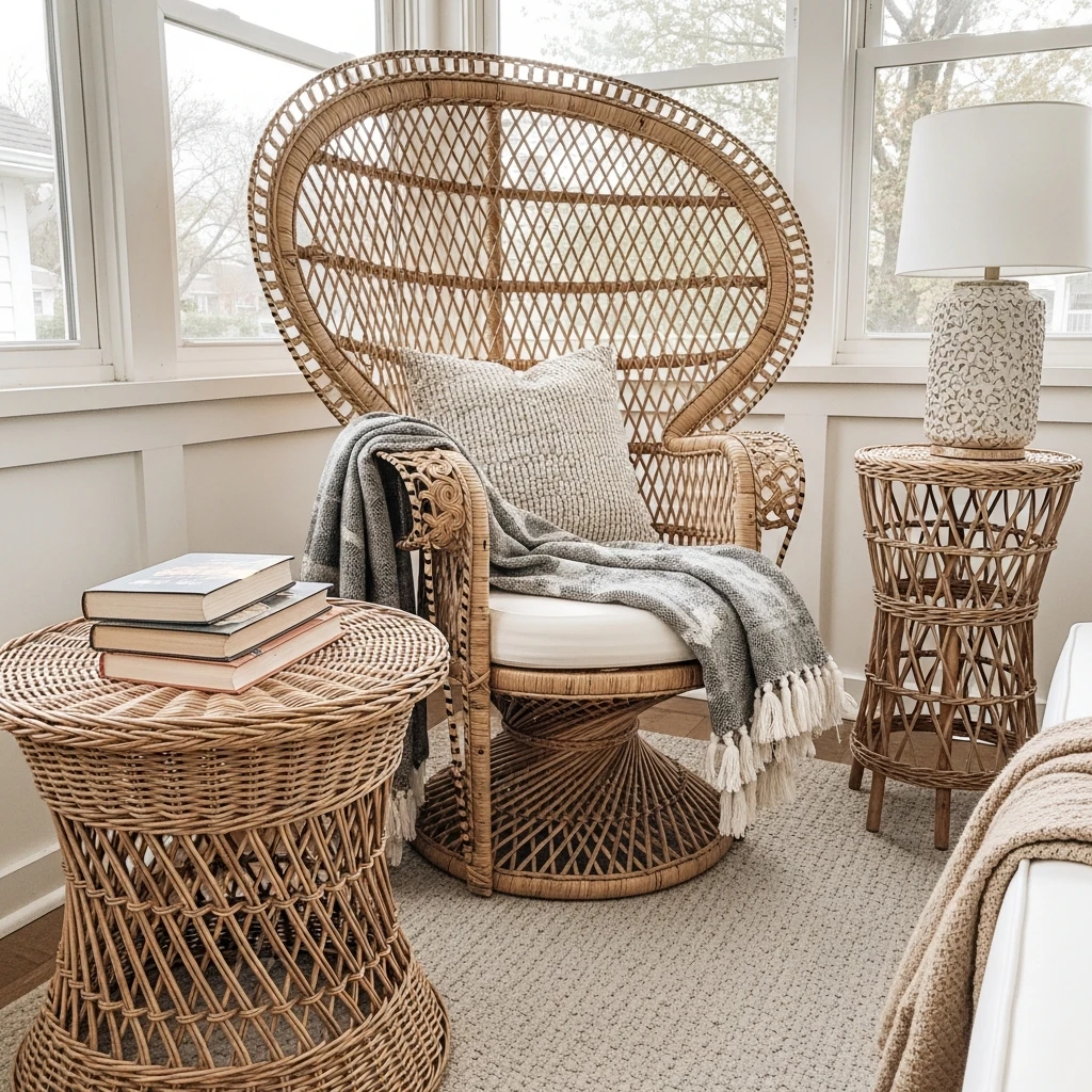 Woven Texture Furniture - 50 Simple Patio Decorating Ideas for a Beautiful, Cozy Backyard