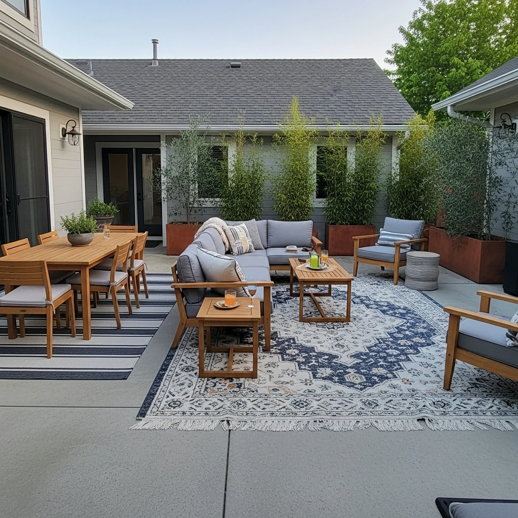 Divide the Space Clearly - 50 Simple Patio Decorating Ideas for a Beautiful, Cozy Backyard