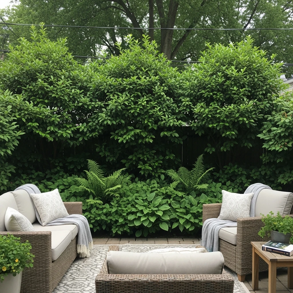Lush Backdrop Planting - 50 Simple Patio Decorating Ideas for a Beautiful, Cozy Backyard