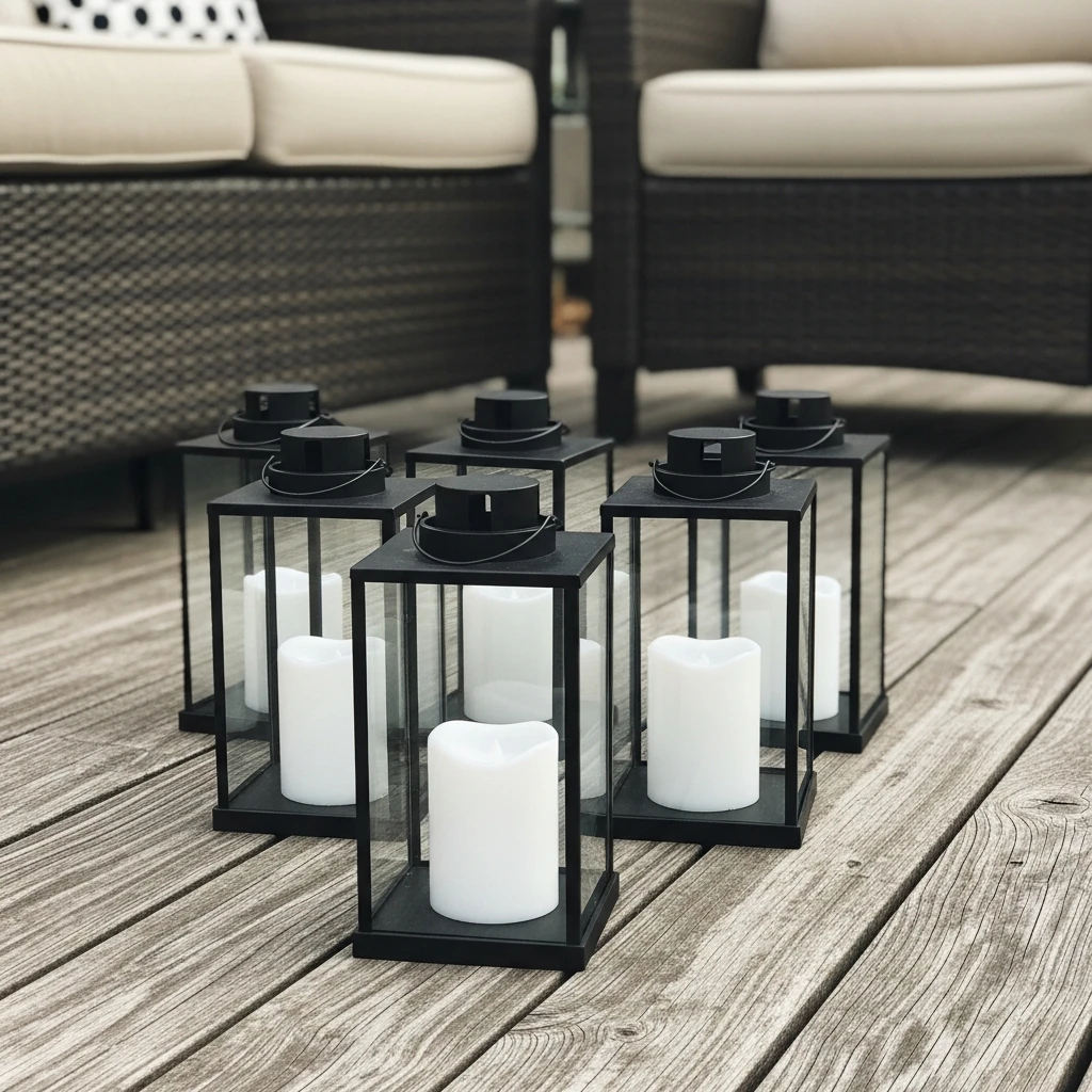 Lantern Groupings - 50 Simple Patio Decorating Ideas for a Beautiful, Cozy Backyard