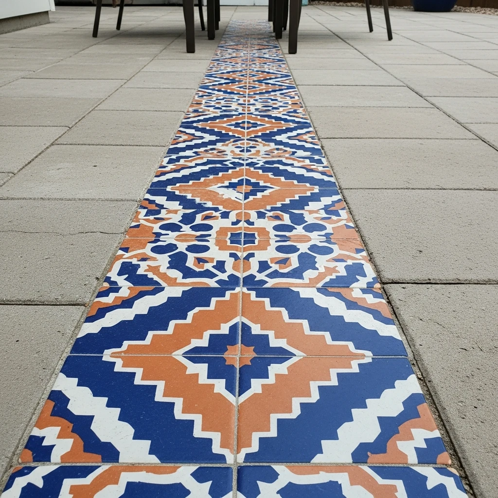 Decorative Tile Accents - 50 Simple Patio Decorating Ideas for a Beautiful, Cozy Backyard