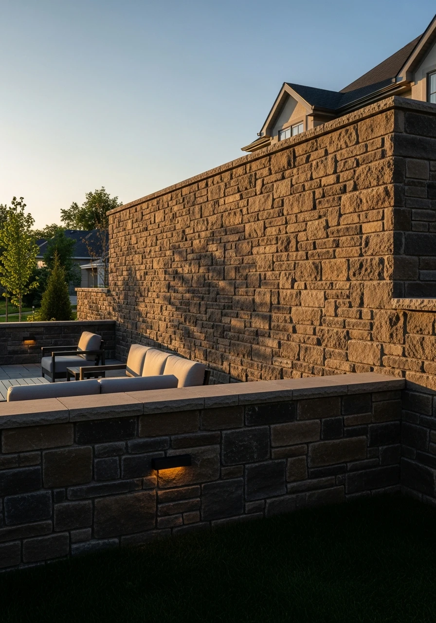 Permanent Masonry Stone Wall - 50 Genius Patio Privacy Ideas That Look Expensive