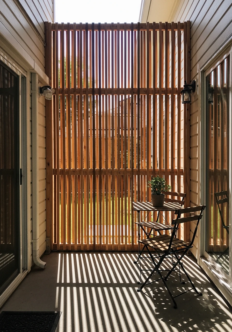Vertical Slat Divider Panels - 50 Genius Patio Privacy Ideas That Look Expensive
