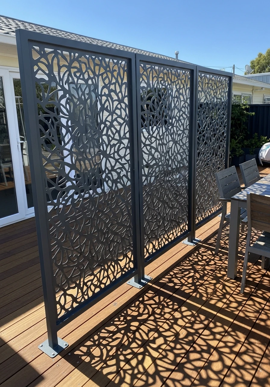 Fancy Laser-Cut Screens - 50 Genius Patio Privacy Ideas That Look Expensive