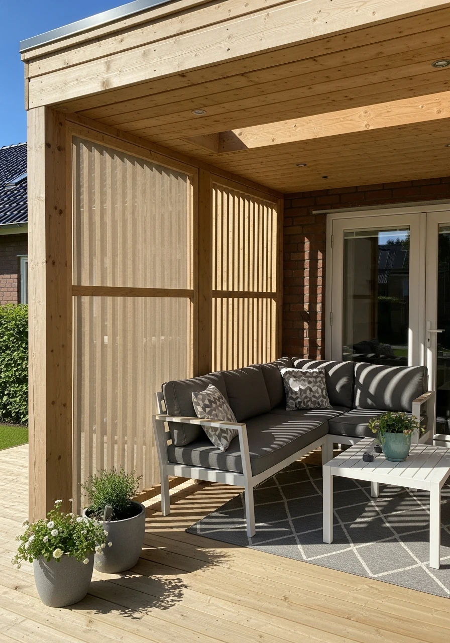 Removable Seasonal Panels - 50 Genius Patio Privacy Ideas That Look Expensive