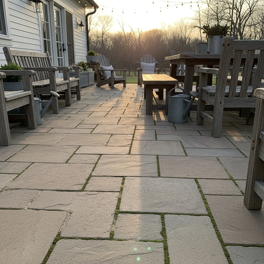 Rustic Farmhouse Paver Patio - 50 Stunning Paver Patio Ideas for a High-End Look