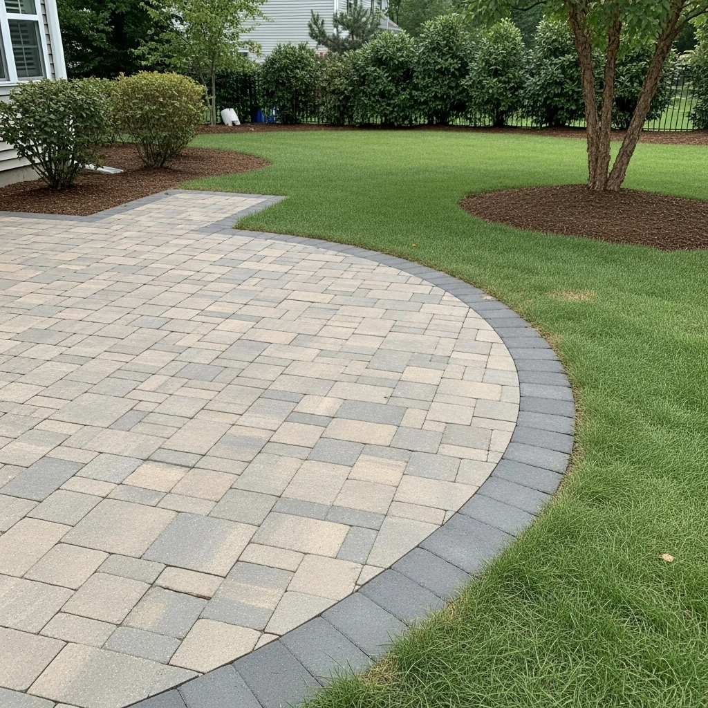 Curved-Edge Paver Patio - 50 Stunning Paver Patio Ideas for a High-End Look