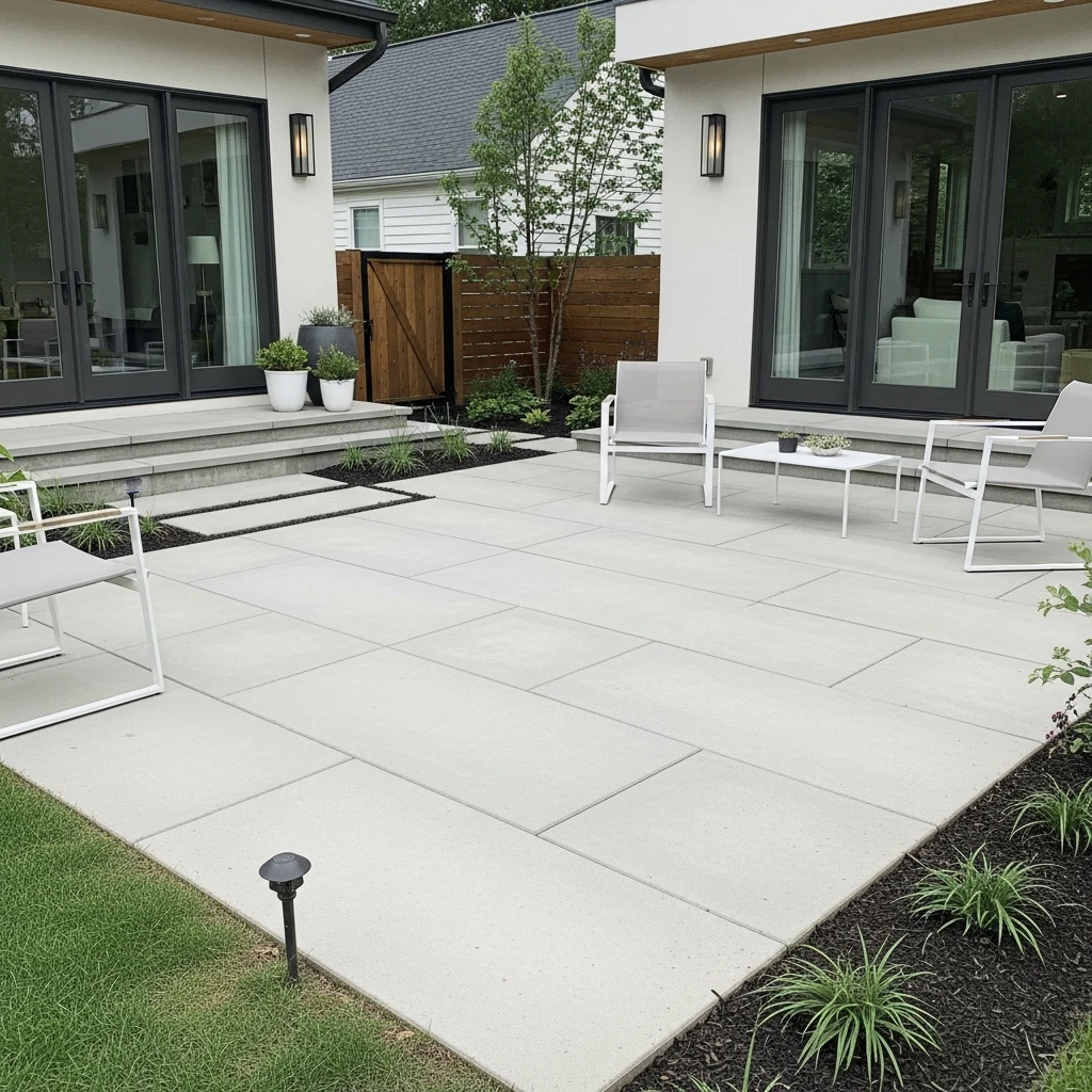 Oversized Concrete Pavers - 50 Stunning Paver Patio Ideas for a High-End Look