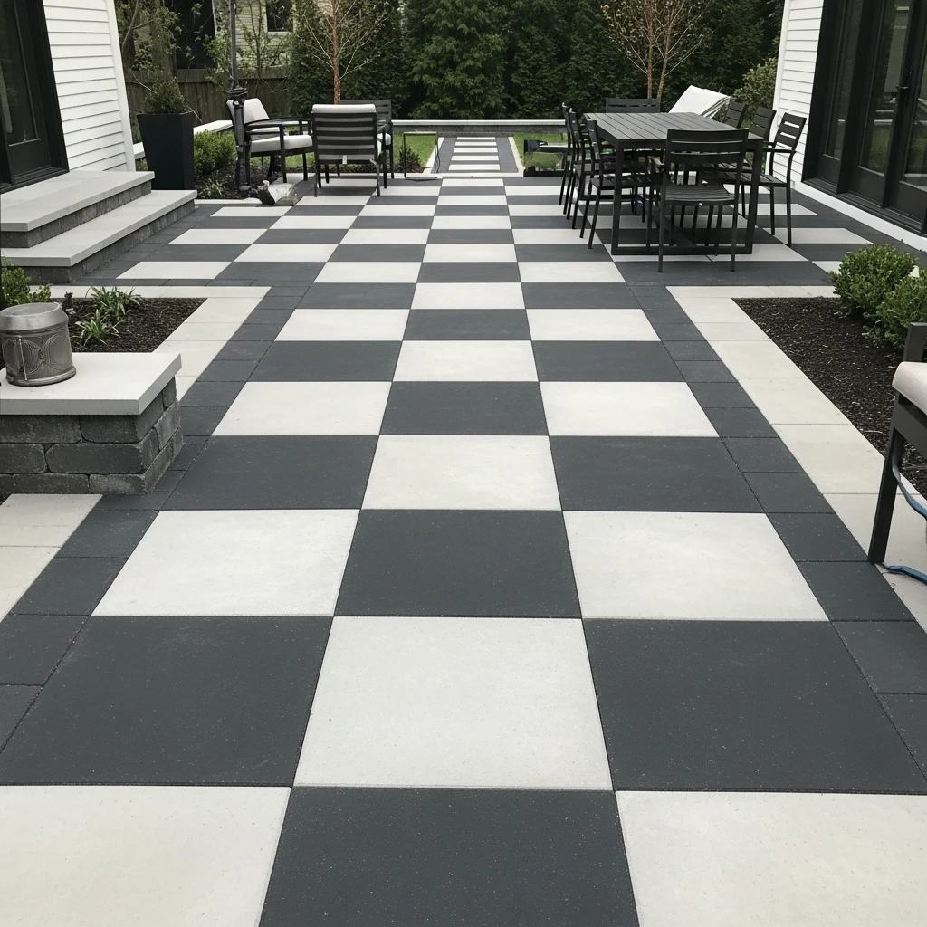Checkerboard Paver Pattern - 50 Stunning Paver Patio Ideas for a High-End Look