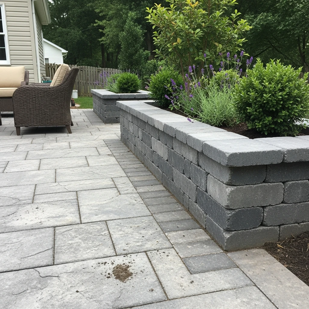 Built-In Paver Planter Boxes - 50 Stunning Paver Patio Ideas for a High-End Look