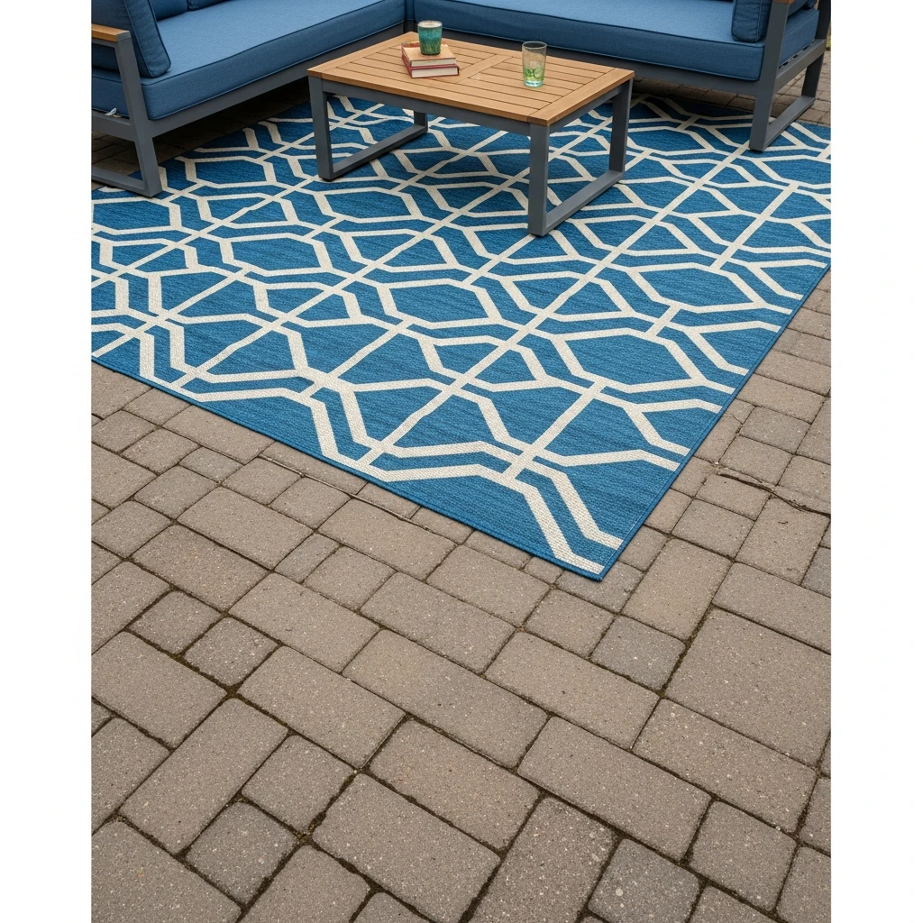 Paver Patio with Outdoor Rug Zone - 50 Stunning Paver Patio Ideas for a High-End Look