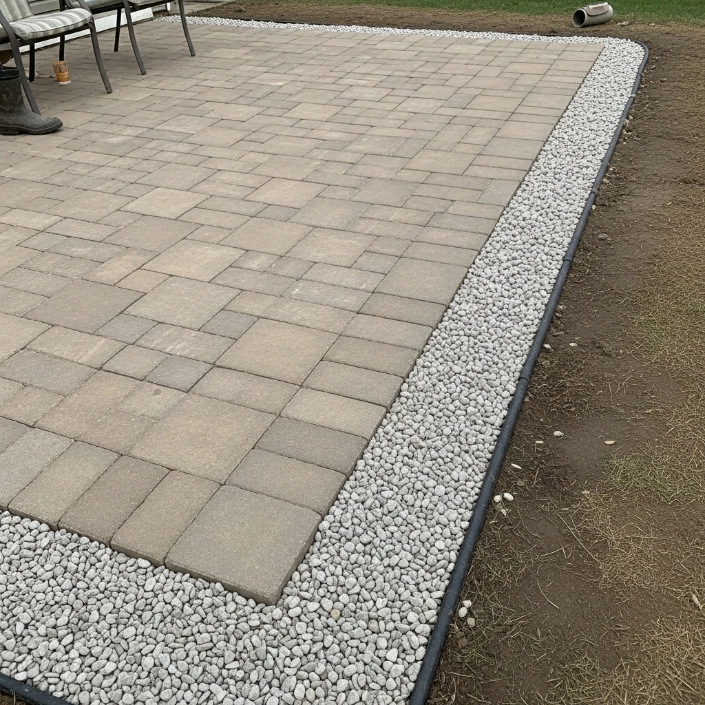 Paver Patio with Gravel Borders - 50 Stunning Paver Patio Ideas for a High-End Look