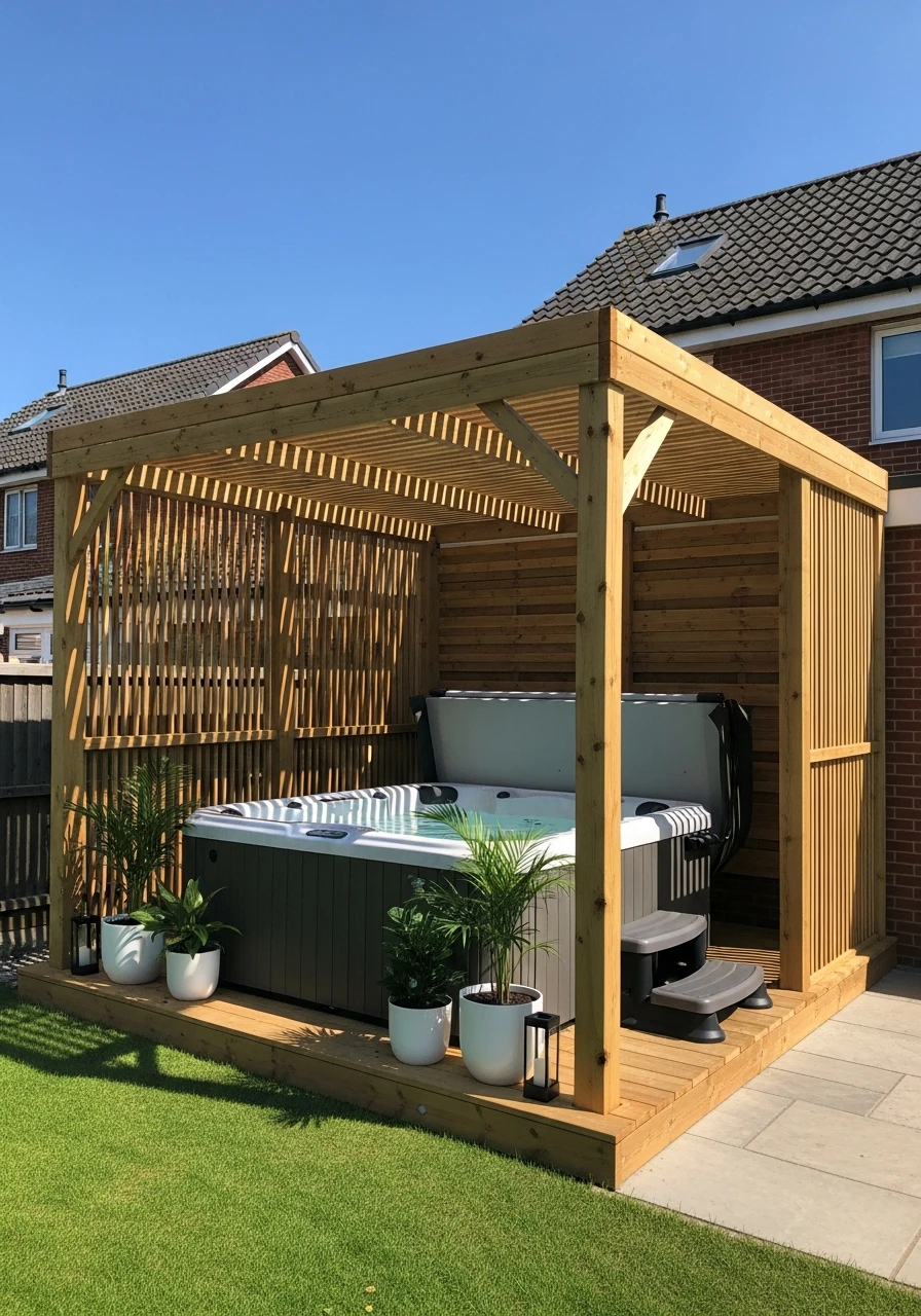 Hot Tub Privacy Shelter - 50 Genius Ways To Style Your Dream Pergola Patio