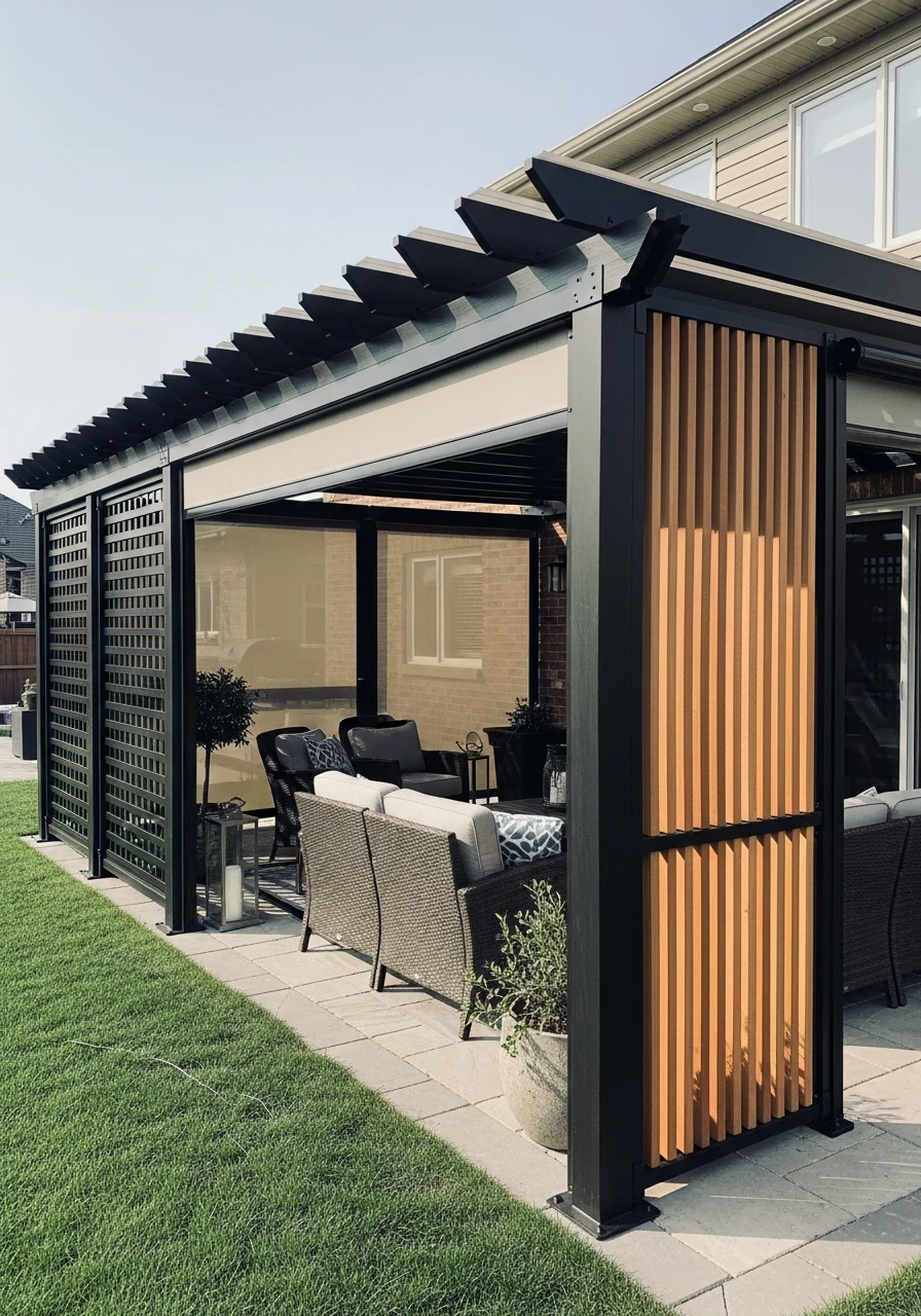 Add Privacy Screens - 50 Genius Ways To Style Your Dream Pergola Patio