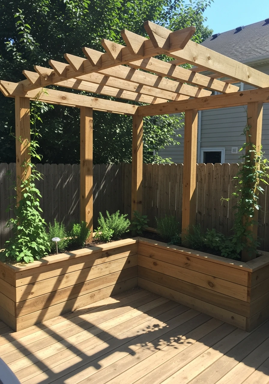 Built-In Planter Boxes - 50 Genius Ways To Style Your Dream Pergola Patio