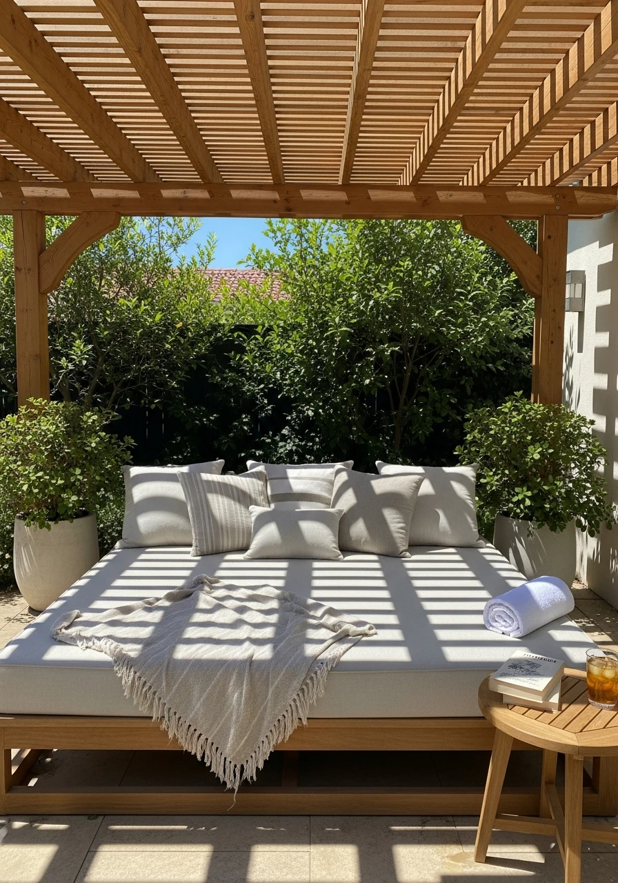 Outdoor Daybed Naps - 50 Genius Ways To Style Your Dream Pergola Patio