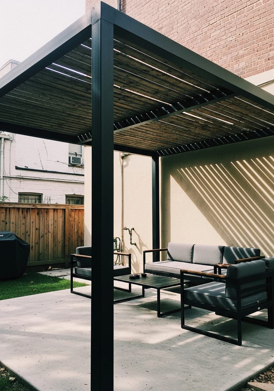 Urban Industrial Mix - 50 Genius Ways To Style Your Dream Pergola Patio