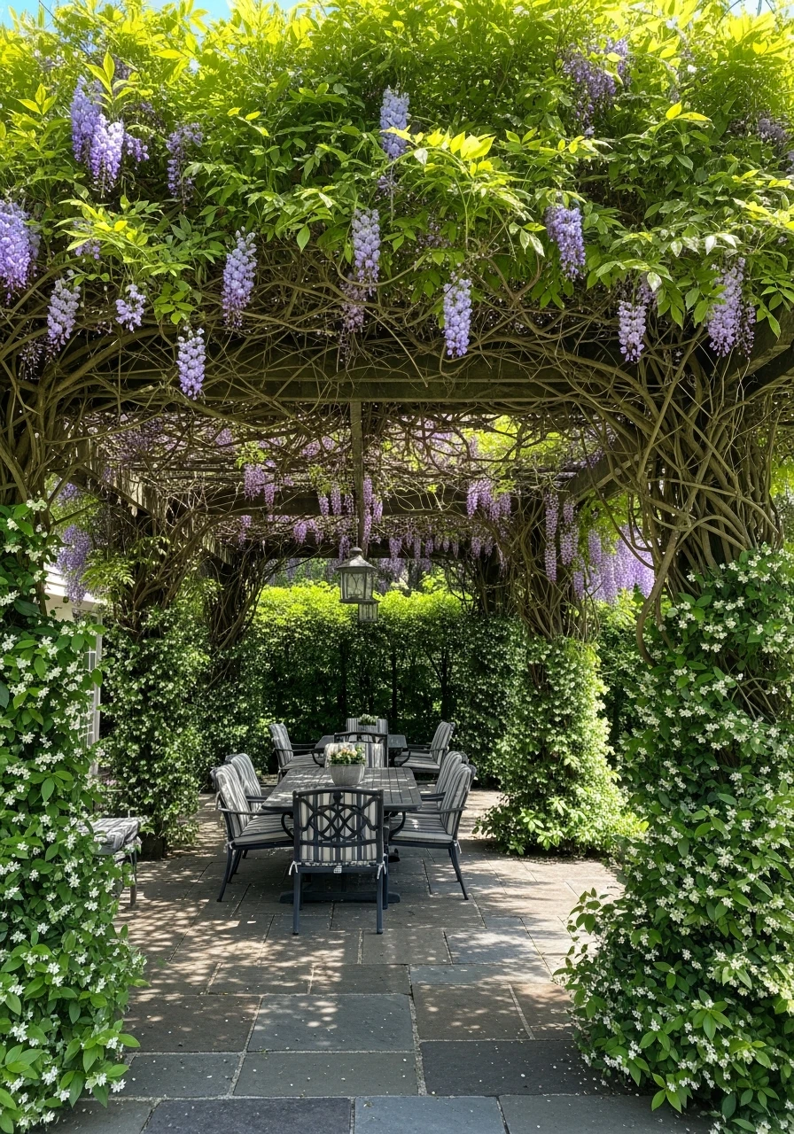 Covered In Climbing Plants - 50 Genius Ways To Style Your Dream Pergola Patio