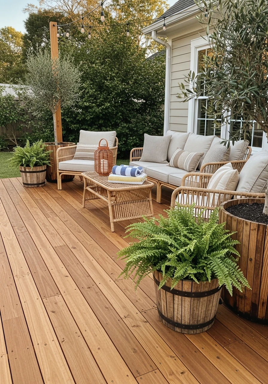 Warm Wood Decking - 50 Pool Deck Decorating Ideas for a High-End Look on a Budget