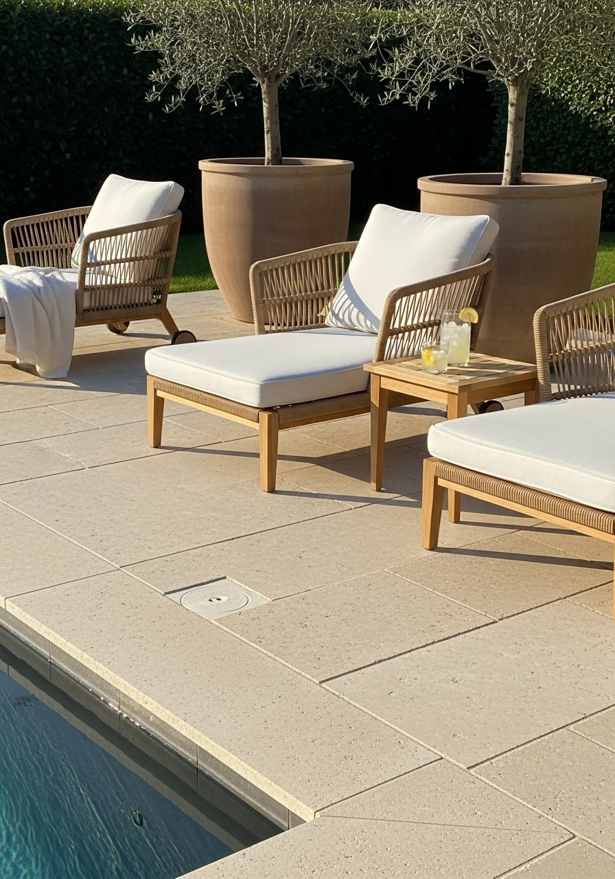 Natural Limestone Deck - 50 Pool Deck Decorating Ideas for a High-End Look on a Budget