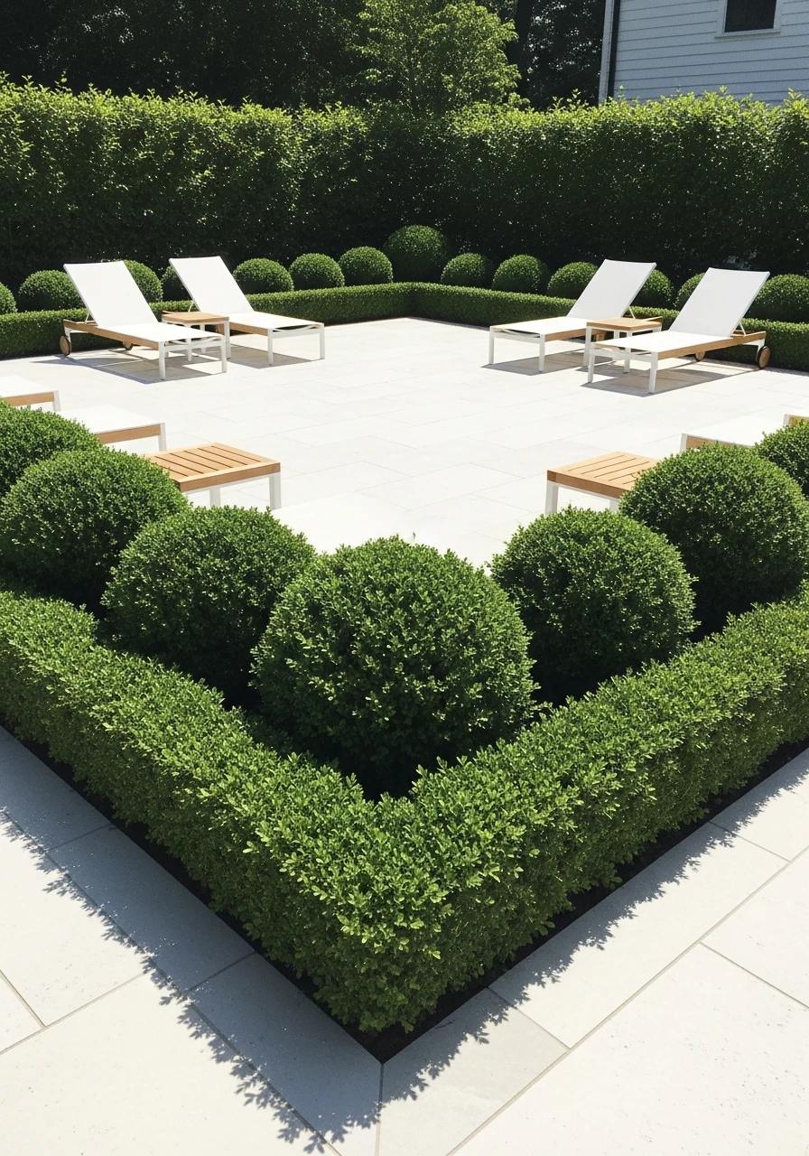 Low Hedges for Privacy - 50 Pool Deck Decorating Ideas for a High-End Look on a Budget