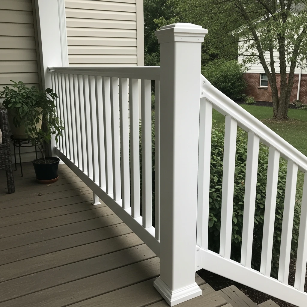 Simple Vertical Picket Railing - 50 Porch Railing Ideas for a Budget-Friendly Upgrade