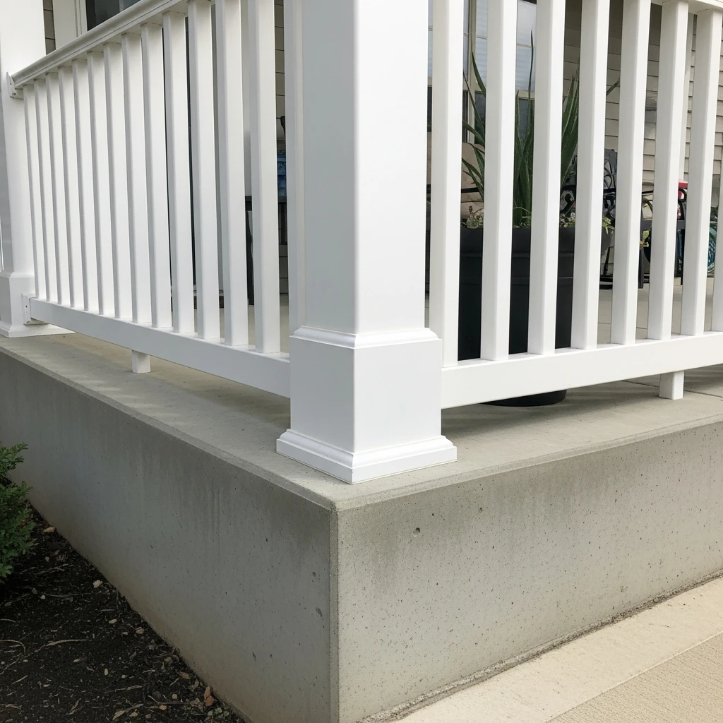 Concrete Half-Wall - 50 Porch Railing Ideas for a Budget-Friendly Upgrade