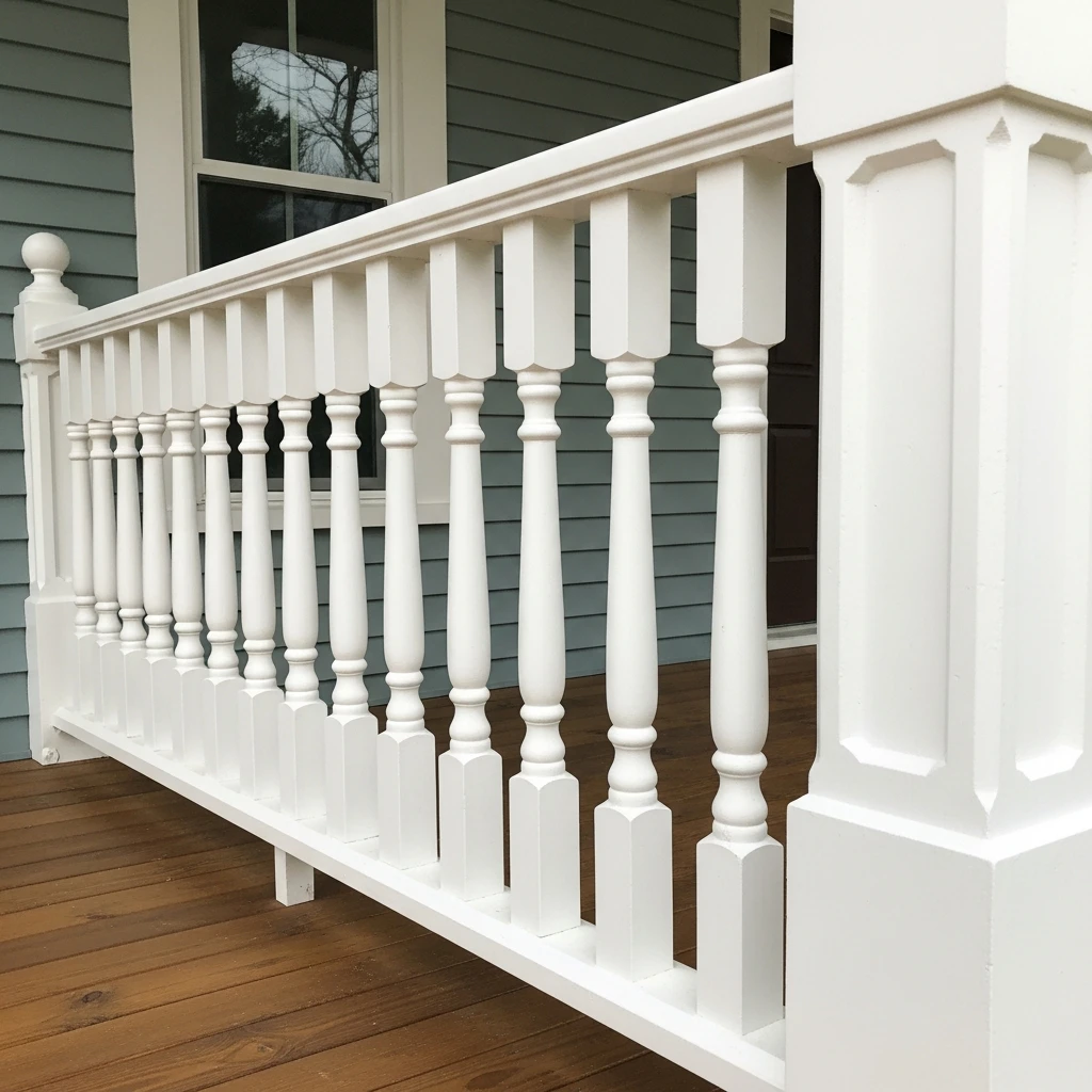 Colonial Turned Balusters - 50 Porch Railing Ideas for a Budget-Friendly Upgrade