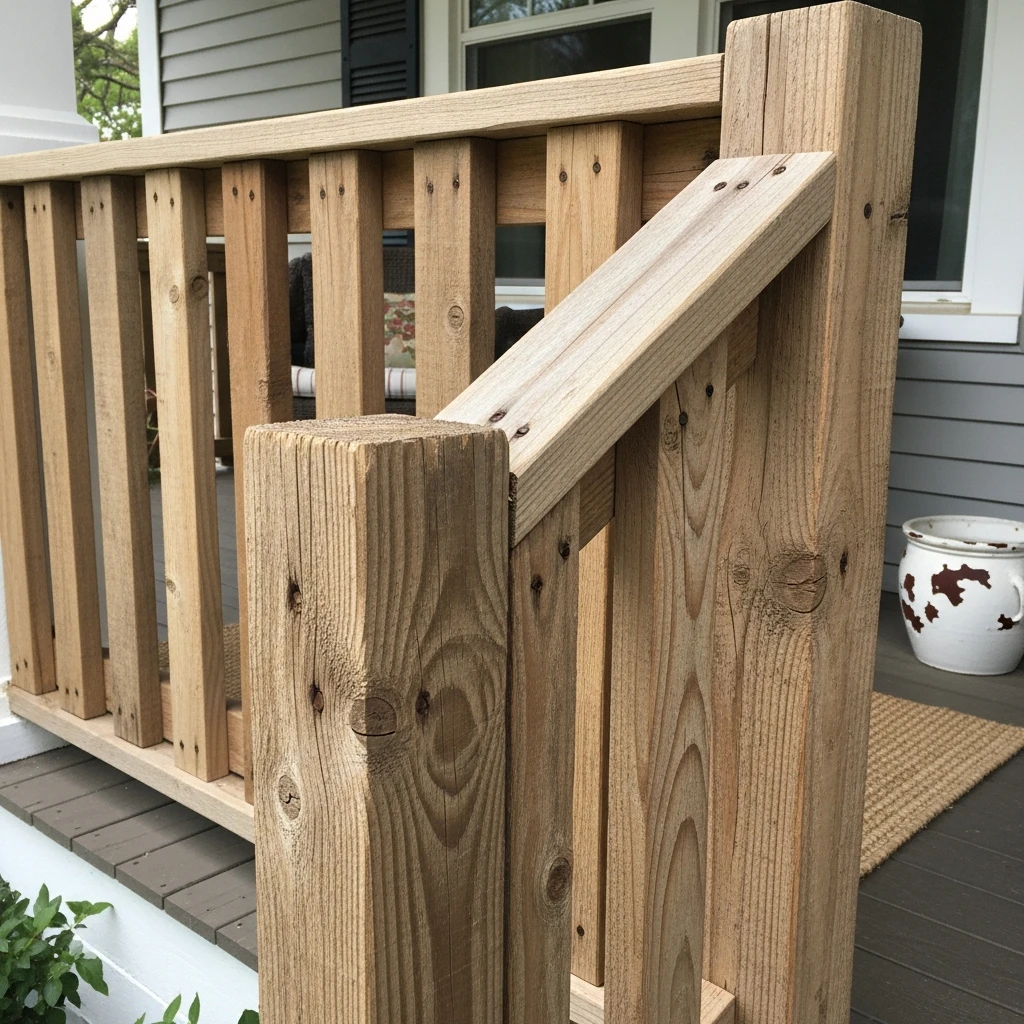 Pallet Wood Railing - 50 Porch Railing Ideas for a Budget-Friendly Upgrade