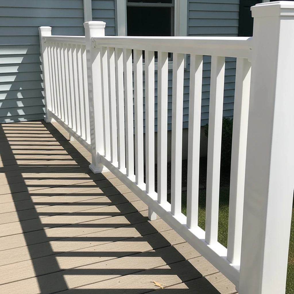 Vinyl Picket Porch Railing - 50 Porch Railing Ideas for a Budget-Friendly Upgrade