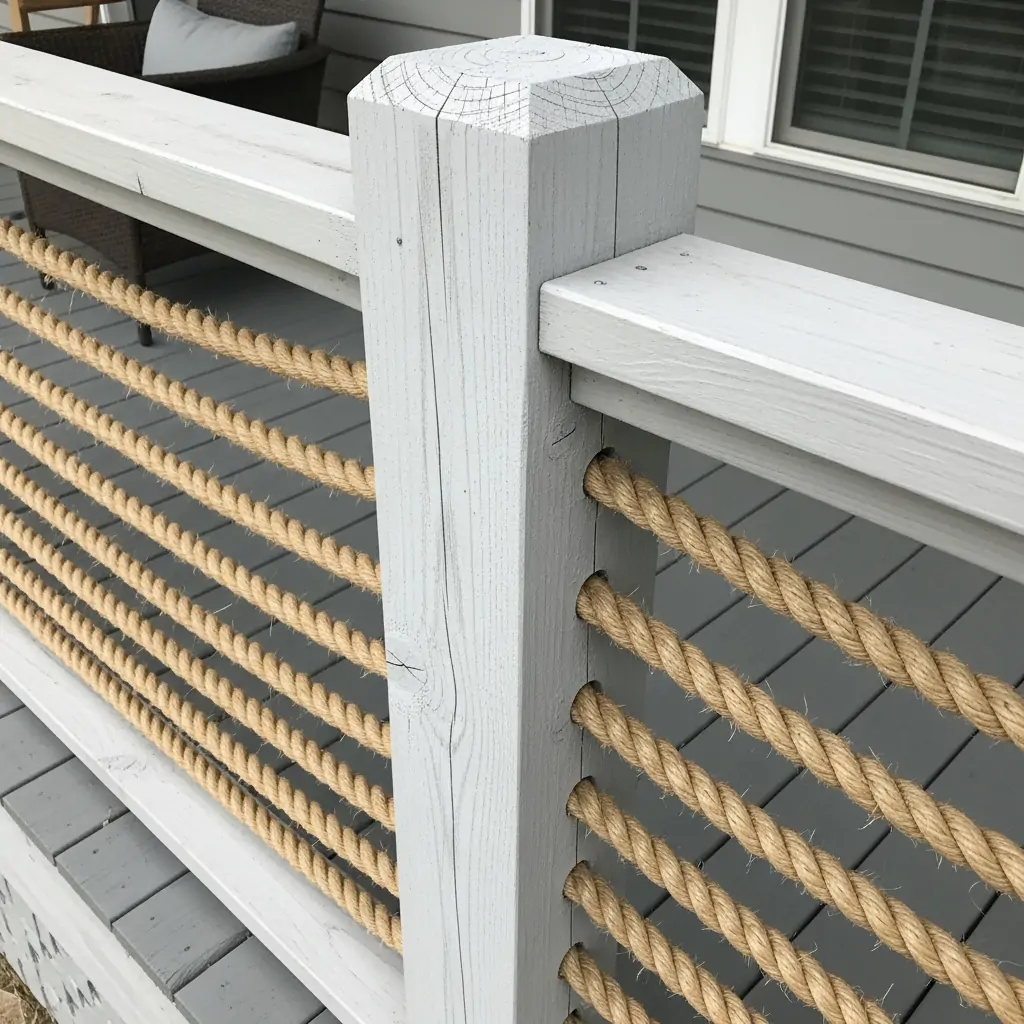 Rope and Timber DIY - 50 Porch Railing Ideas for a Budget-Friendly Upgrade