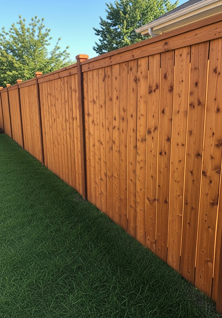 Classic Vertical Wood Fence - 50 Genius Privacy Fence Ideas for a High-End Backyard Look