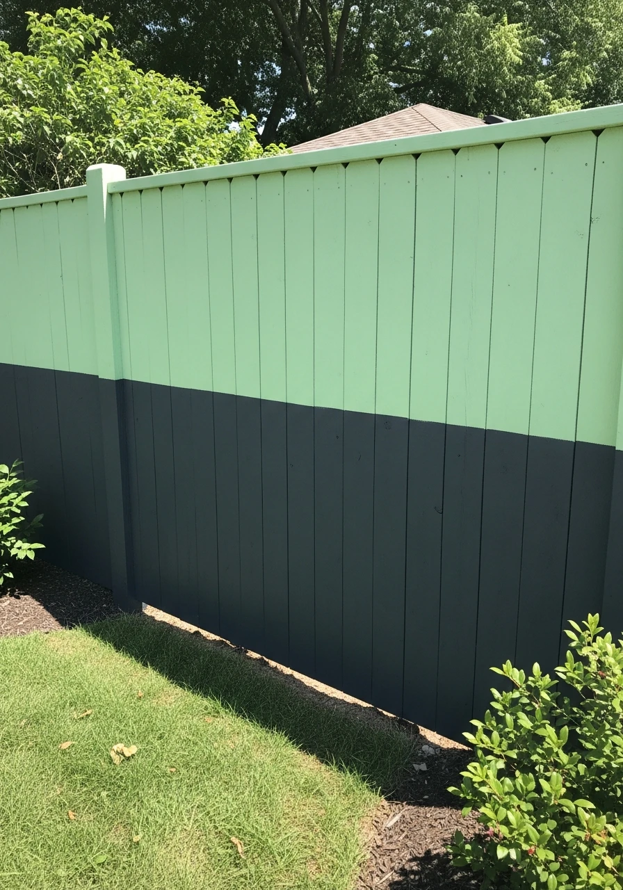 Color-Blocked Privacy Fence - 50 Genius Privacy Fence Ideas for a High-End Backyard Look
