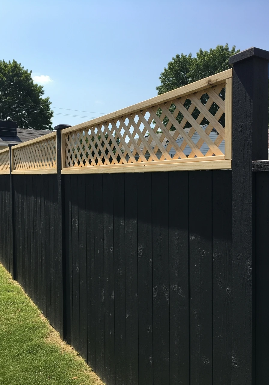 Fence with Trellis Top - 50 Genius Privacy Fence Ideas for a High-End Backyard Look