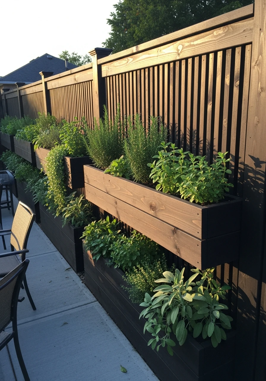 Herb Garden Privacy Fence - 50 Genius Privacy Fence Ideas for a High-End Backyard Look