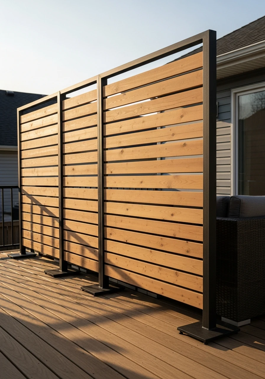 Portable Privacy Panels - 50 Genius Privacy Fence Ideas for a High-End Backyard Look