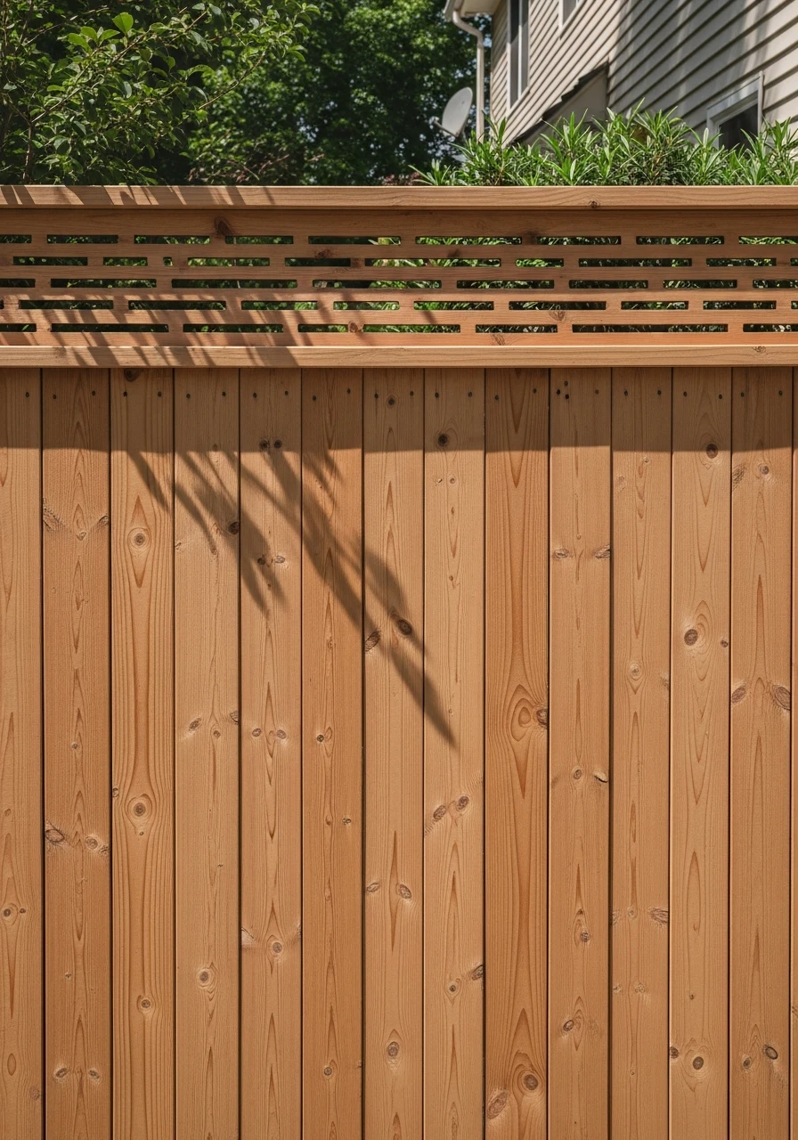 Decorative Top-Cut Design - 50 Genius Privacy Fence Ideas for a High-End Backyard Look