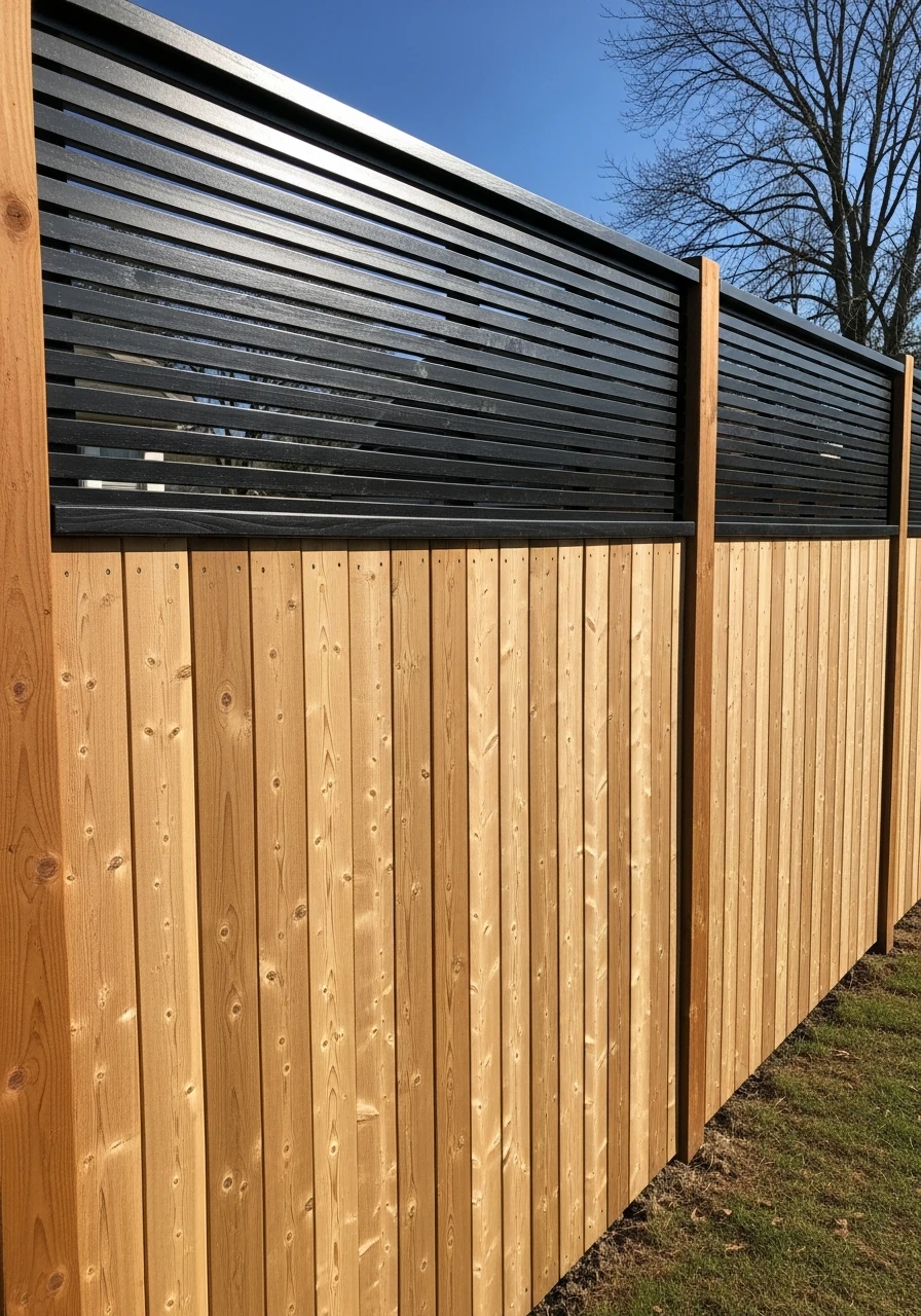 Mixed Direction Wood Fence - 50 Genius Privacy Fence Ideas for a High-End Backyard Look