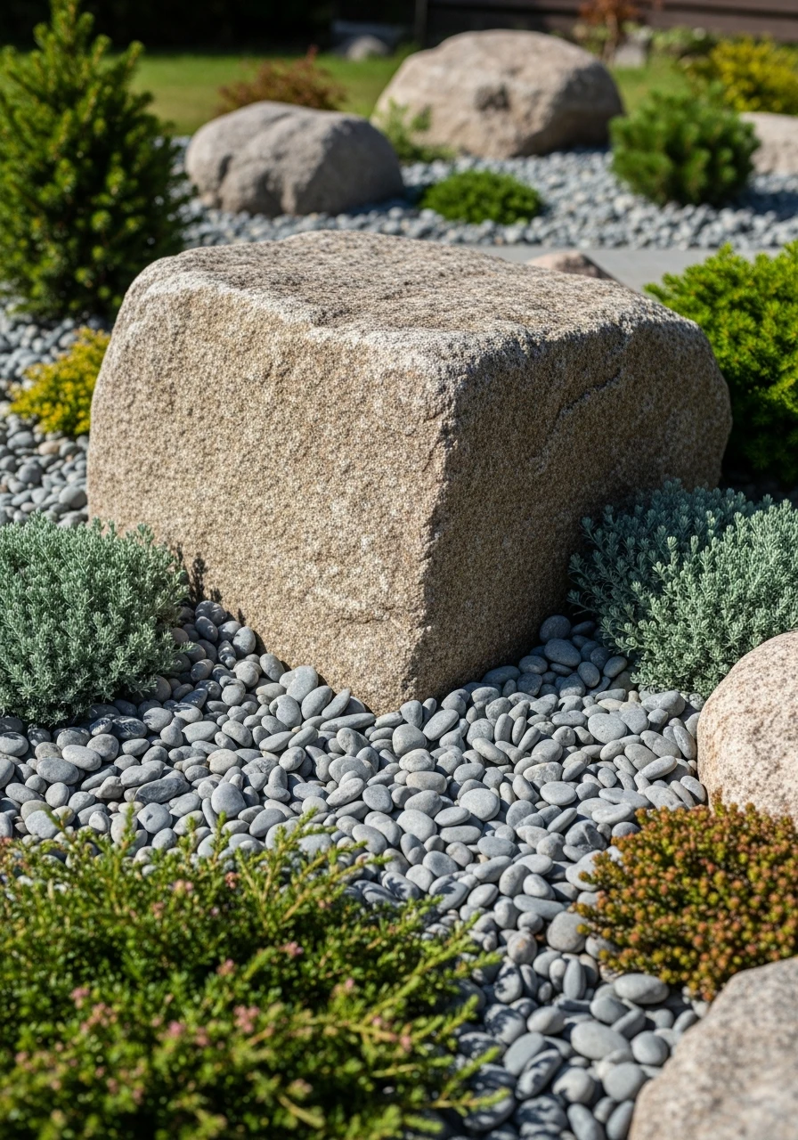 Big Boulders as Garden Art - 50 Gorgeous Rock Garden Landscaping Ideas You Can Do