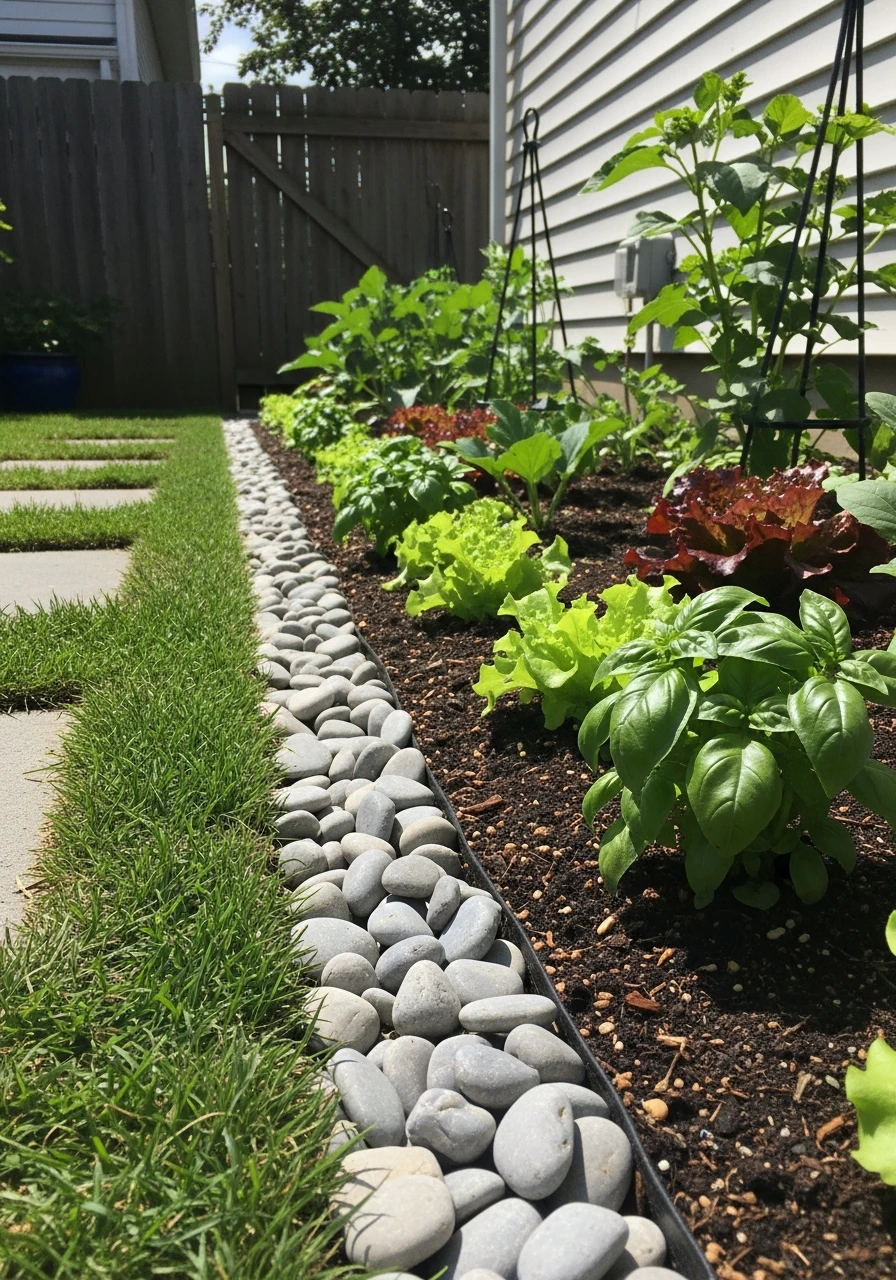 Stone Edge for Veggie Beds - 50 Gorgeous Rock Garden Landscaping Ideas You Can Do
