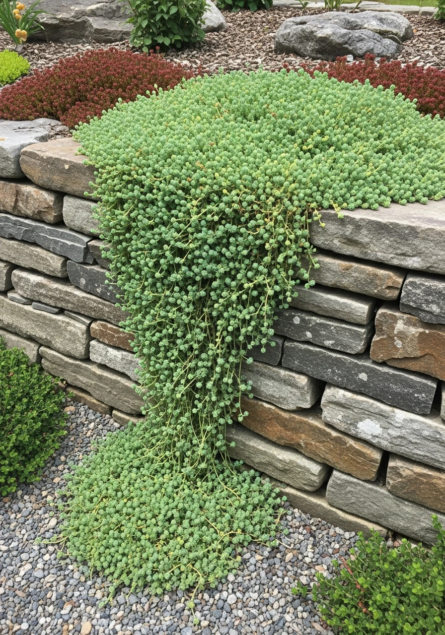 Plants Spill Over Walls - 50 Gorgeous Rock Garden Landscaping Ideas You Can Do