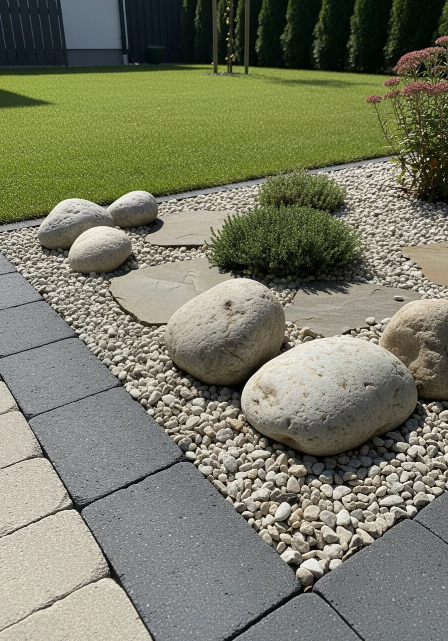 Frame Your Patio Corners - 50 Gorgeous Rock Garden Landscaping Ideas You Can Do