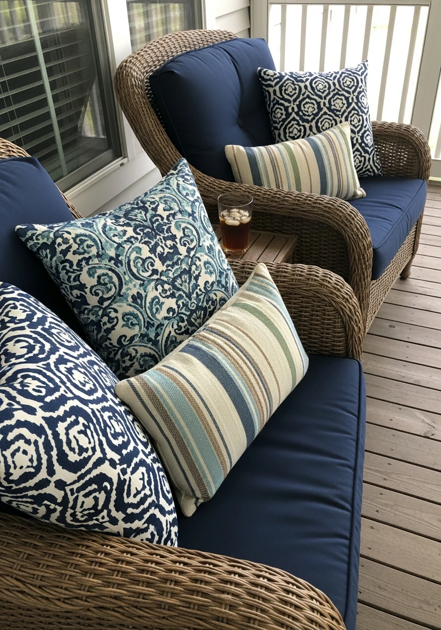 Weather-Resistant Pillows - Screened In Porch Decorating Ideas: 50 Ways To Make It Perfect