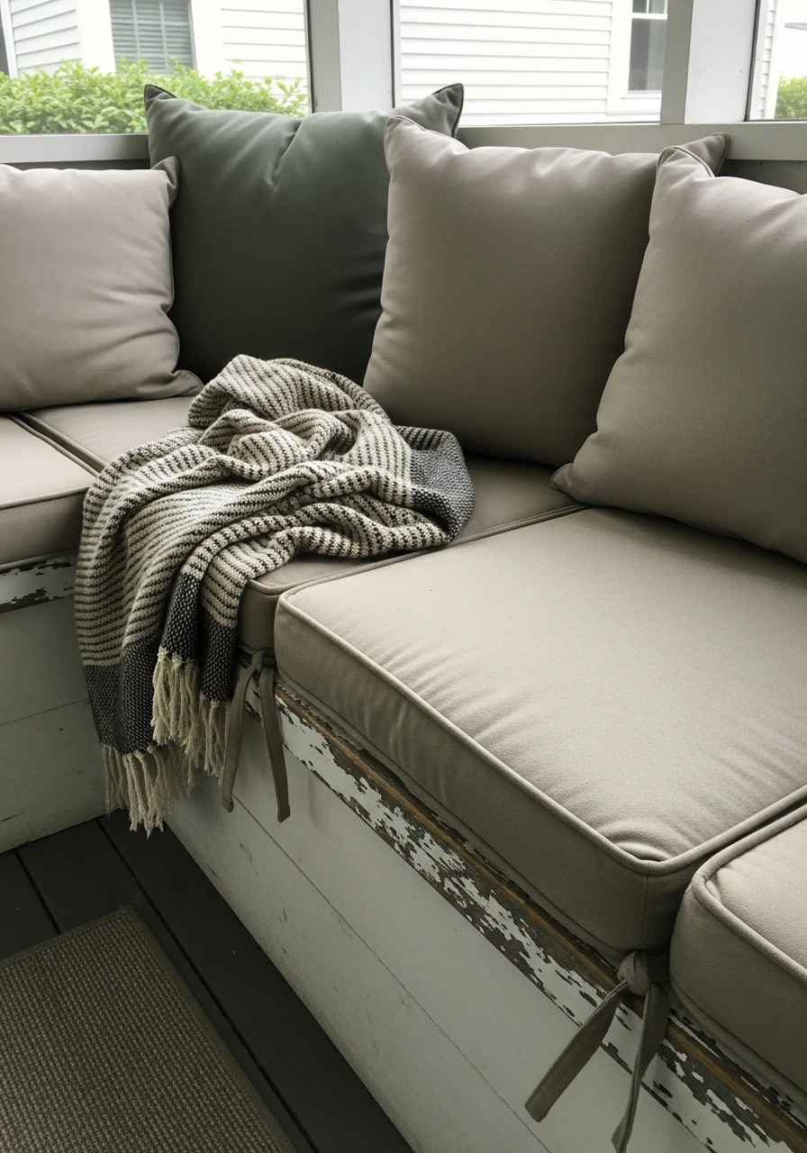 Bench Seat Cushions - Screened In Porch Decorating Ideas: 50 Ways To Make It Perfect