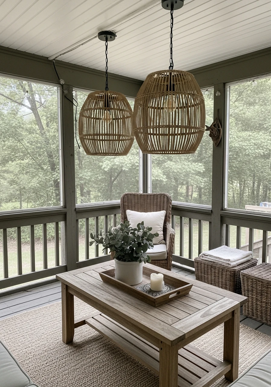 Pendant or Lantern Lighting - Screened In Porch Decorating Ideas: 50 Ways To Make It Perfect