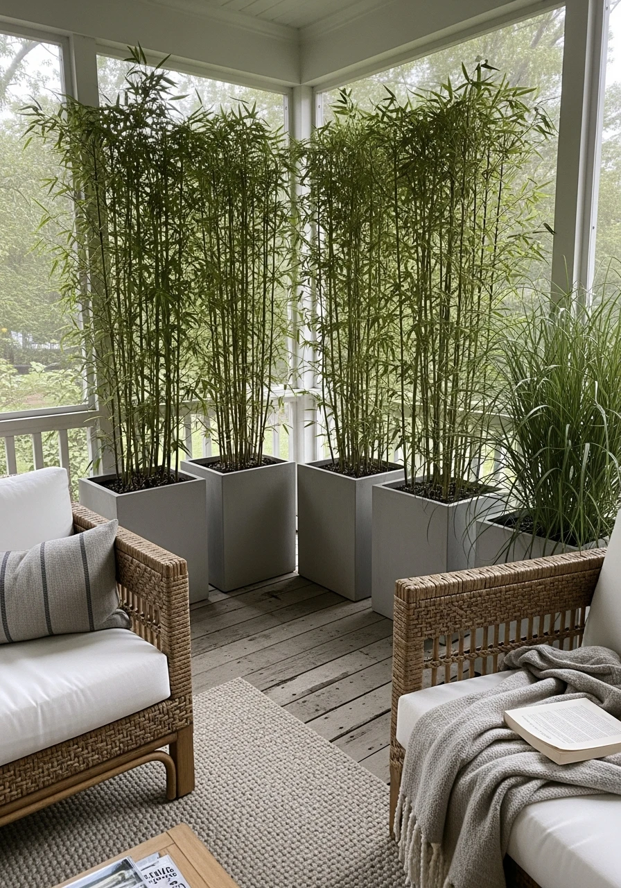 Green Privacy Screens - Screened In Porch Decorating Ideas: 50 Ways To Make It Perfect
