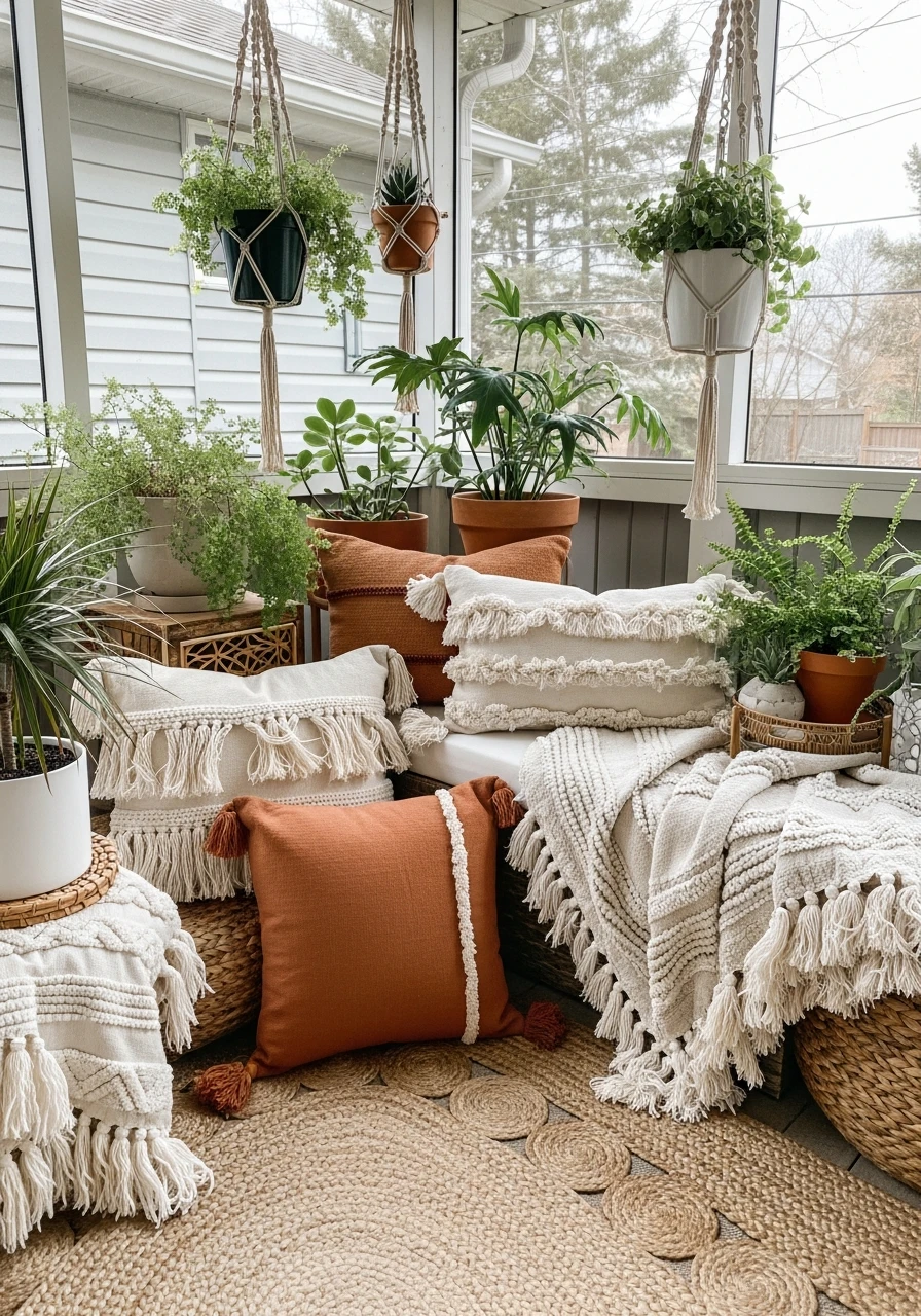 Boho Porch Styling - Screened In Porch Decorating Ideas: 50 Ways To Make It Perfect