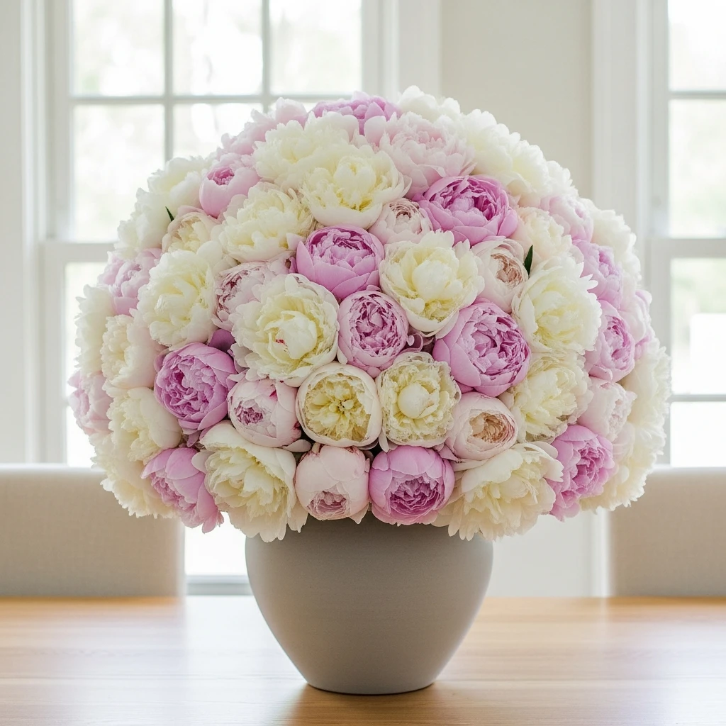 Statement Peonies In Ceramic - 50 Easy Spring Centerpiece Ideas That Look High-End